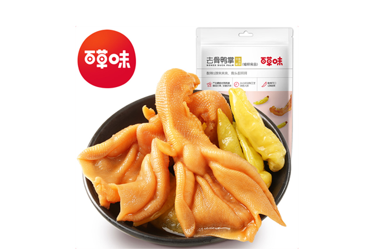 百草味去骨鸭掌[泡椒酸辣味] 125G